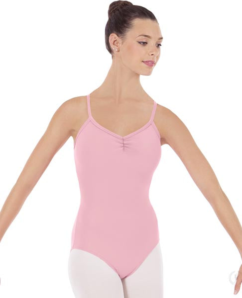Eurotard 44527M Womens Microfiber Pinch Front Camisole Leotard Pink